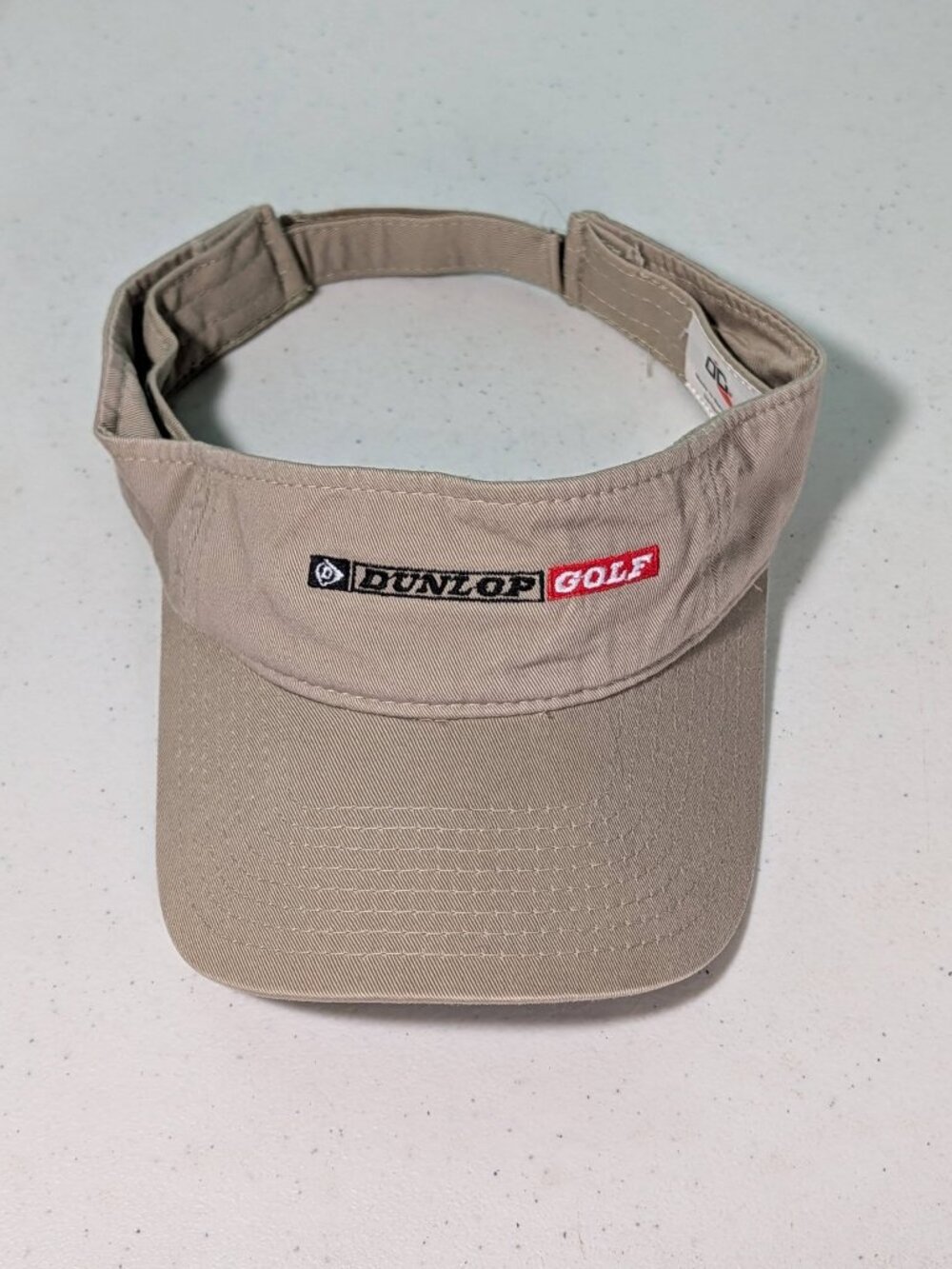 Dunlop Golf Adjustable Sun Visor By OC Light Brown Embroidered